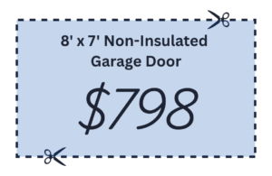 8 x 7 non insulated garage door
